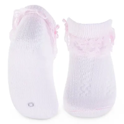 Meia Festa Duck Com Aplicação De Lacinho