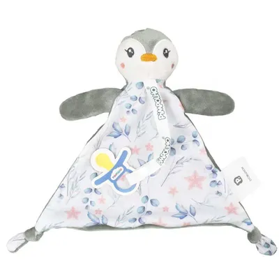 Naninha Pimpolho Com Prendedor De Chupeta Pinguim Naninha Pimpolho Com Prendedor De Chupeta Pinguim