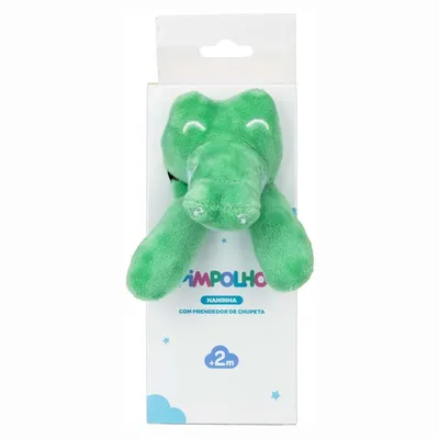 Naninha Pimpolho Com Prendedor De Chupeta Jacaré Naninha Pimpolho Com Prendedor De Chupeta Jacaré