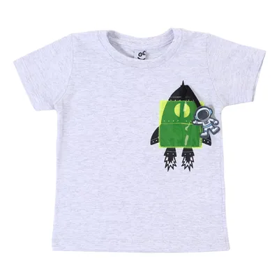 Camiseta Infantil Kookabu Estampa Astronauta Com Bolso