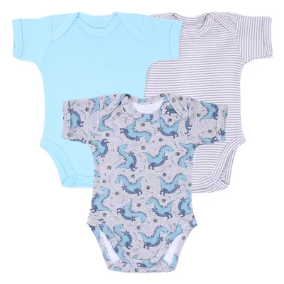 Kit Body Manga Curta Bebê Baby Best Liso - 03 Peças Kit Body Manga Curta Bebê Baby Best Liso - 03 Peças