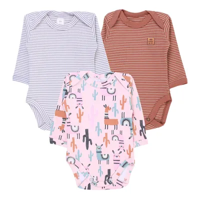 Kit Body Manga Longa Bebê Baby Best Liso - 03 Peças Kit Body Manga Longa Bebê Baby Best Liso - 03 Peças
