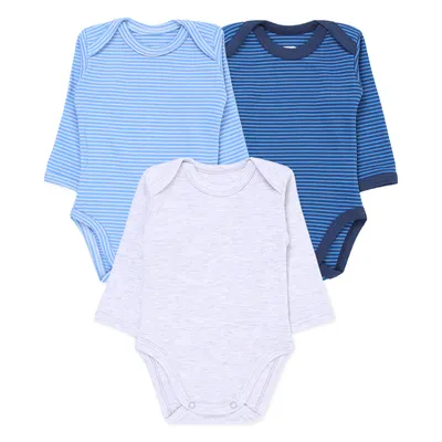 Kit Body Manga Longa Bebê Baby Best Liso - 03 Peças Kit Body Manga Longa Bebê Baby Best Liso - 03 Peças