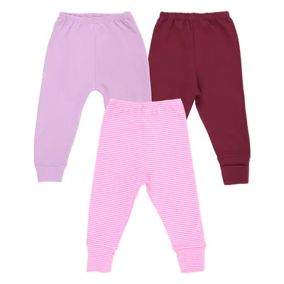 Kit Mijão Bebê Baby Best Suedine Vira Pé Sortido - 3 Peças