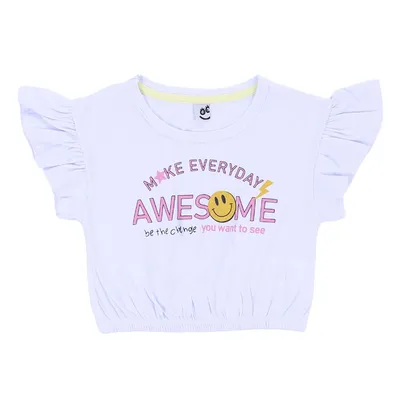 Blusa Infantil Kookabu Estampa Amazing Com Babados