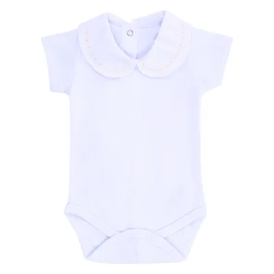 Body Manga Curta Bebê Fofinho Com Detalhe Bordado Body Manga Curta Bebê Fofinho Com Detalhe Bordado