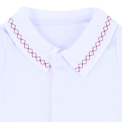 Body Manga Curta Bebê Fofinho Com Detalhe Bordado Body Manga Curta Bebê Fofinho Com Detalhe Bordado