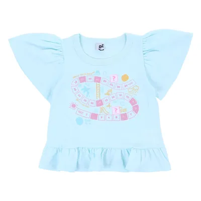 Blusa Infantil Kookabu Estampada Com Babados