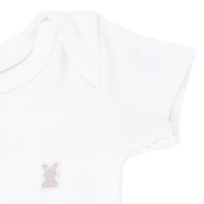 Body Manga Curta Bebê Kiko Baby Timeless Em Suedine Body Manga Curta Bebê Kiko Baby Timeless Em Suedine