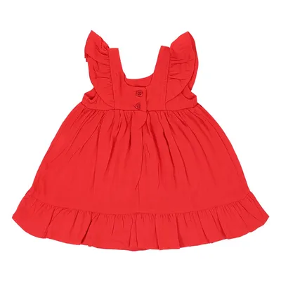 Vestido Bebê Kookabu Liso Com Detalhe Nas Mangas