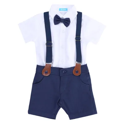 Conjunto Batizado Bebê Din Don Com Suspensório Conjunto Batizado Bebê Din Don Com Suspensório
