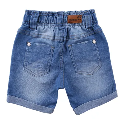 Bermuda Jeans Bebê Kookabu Lavagem Used Com Barra Virada Bermuda Jeans Bebê Kookabu Lavagem Used Com Barra Virada