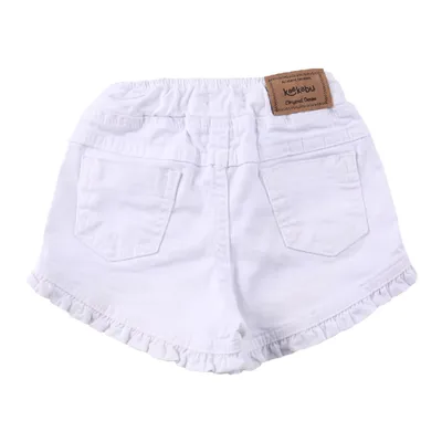 Shorts Bebê Kookabu Em Sarja Com Babado E Amarração Shorts Bebê Kookabu Em Sarja Com Babado E Amarração