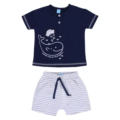 Conjunto Bebê Din Don Estampa Baleia Conjunto Bebê Din Don Estampa Baleia