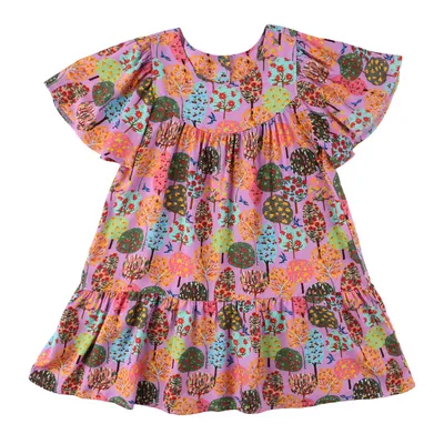 Vestido Infantil Kookabu Estampa Árvores Vestido Infantil Kookabu Estampa Árvores