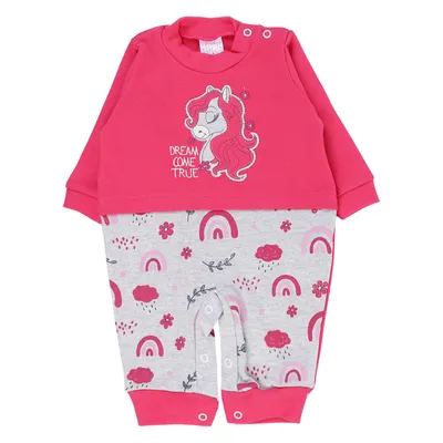 Macacão Longo Bebê Petutinha Bordado Unicórnio