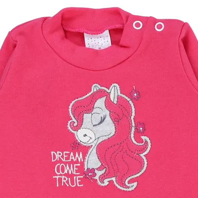 Macacão Longo Bebê Petutinha Bordado Unicórnio