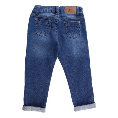 Calça Jeans Infantil Kookabu Com Bigode E Barra Virada Calça Jeans Infantil Kookabu Com Bigode E Barra Virada