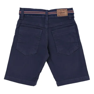 Bermuda Infantil Kookabu Em Sarja Tradicional Com Cinto Bermuda Infantil Kookabu Em Sarja Tradicional Com Cinto