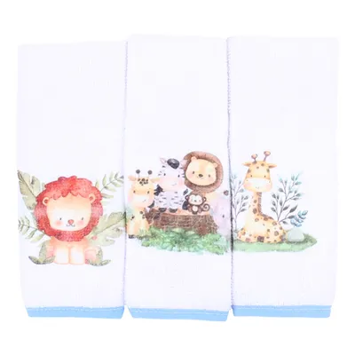Pano de Boca Art Bebê Aquarela Safari - 3 Peças 