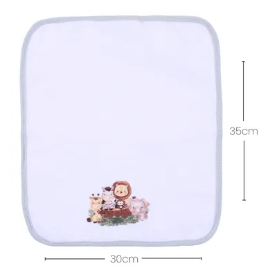 Pano de Boca Art Bebê Aquarela Safari - 3 Peças  Pano de Boca Art Bebê Aquarela Safari - 3 Peças