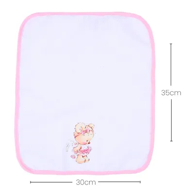 Pano de Boca Art Bebê Aquarela Ursa - 3 Peças  Pano de Boca Art Bebê Aquarela Ursa - 3 Peças