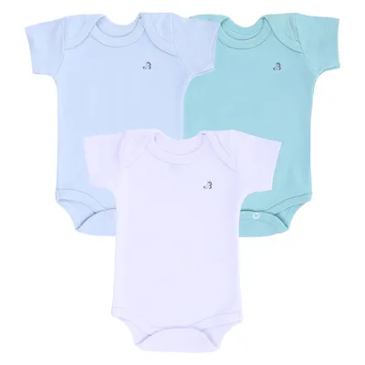 Kit Body Manga Curta Junkes Baby Liso - 03 Peças Kit Body Manga Curta Junkes Baby Liso - 03 Peças