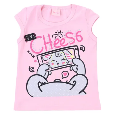 Blusa Infantil Color Mini Estampa Cheese