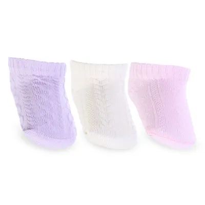 Kit Meia Bebê Selene Estampada - 3 Pares