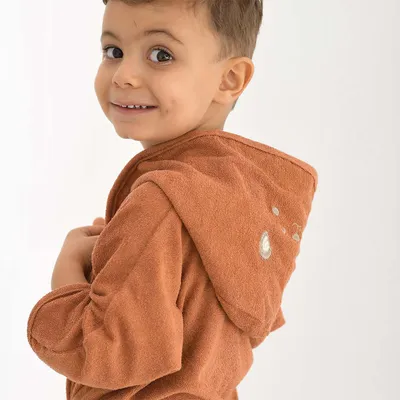 Roupão Infantil Bublim Petit Malha Plush Bordado Leão Roupão Infantil Bublim Petit Malha Plush Bordado Leão