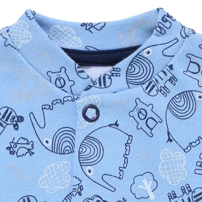 Macacão Longo Bebê Klub Kids Suedine Estampa Sortida