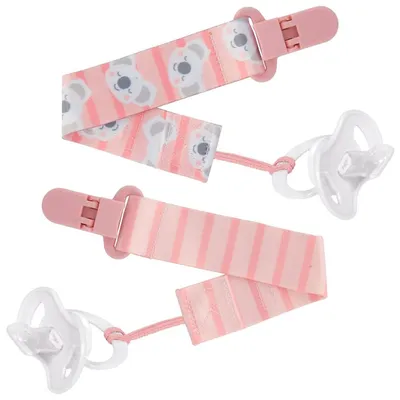 Kit Prendedor De Chupeta Buba Coala - 2 Peças Kit Prendedor De Chupeta Buba Coala - 2 Peças