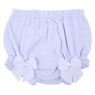 Calcinha Infantil Brando Com Perninha E Laço