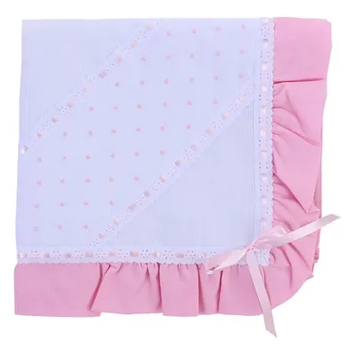 Manta Bordados Alexandra Faixa Coração Com Babado Manta Bordados Alexandra Faixa Coração Com Babado