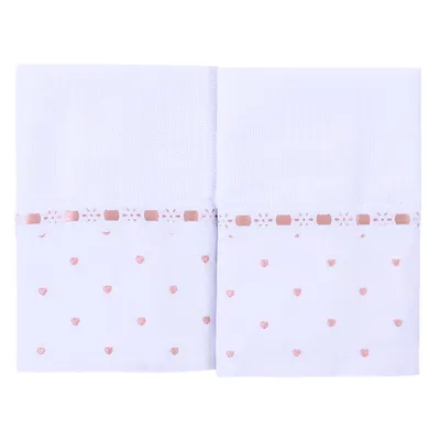 Jogo Toalhinha De Boca Bordados Alexandra Coração - 2 Peças Jogo Toalhinha De Boca Bordados Alexandra Coração - 2 Peças