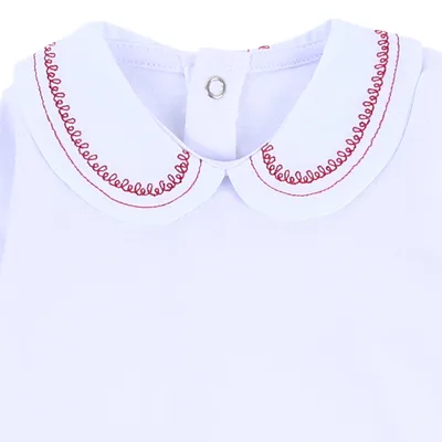 Body Bebê Fofinho Manga Longa Suedine Gola Bordada Body Bebê Fofinho Manga Longa Suedine Gola Bordada