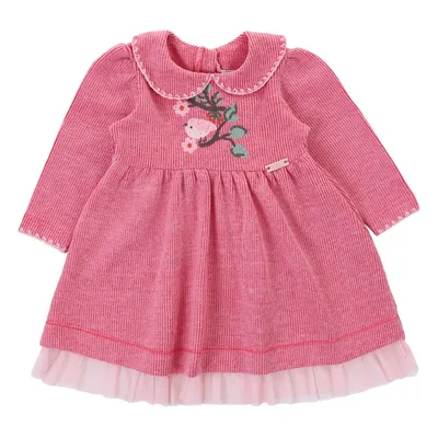 Vestido Bebê Kiki Tricot Bordado Pássaro Vestido Bebê Kiki Tricot Bordado Pássaro