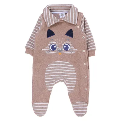 Macacão Longo Bebê Presente De Anjo Plush Bouclé Guaxinim