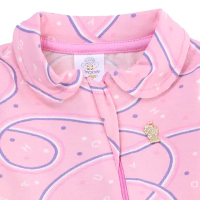 Macacão Longo Bebê Presente De Anjo Estampado