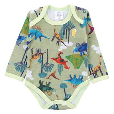 Kit Body Manga Longa Presente De Anjo Estampa - 3 Peças