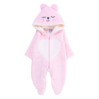 Macacão Longo Bebê Din Don Fleece Ursa