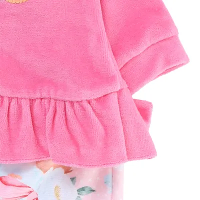 Macacão Longo Bebê Din Don Plush Bordado Raposa