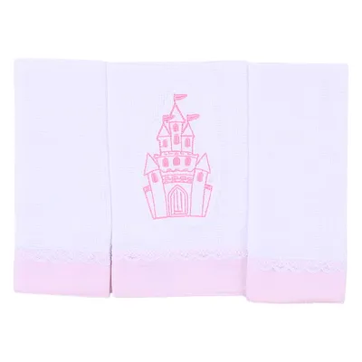 Kit Pano De Boca Art Bebê Fralda Princesa - 3 Peças Kit Pano De Boca Art Bebê Fralda Princesa - 3 Peças