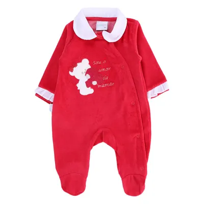 Macacão Longo Bebê Miniclo Plush Bordado Amor Da Mamãe