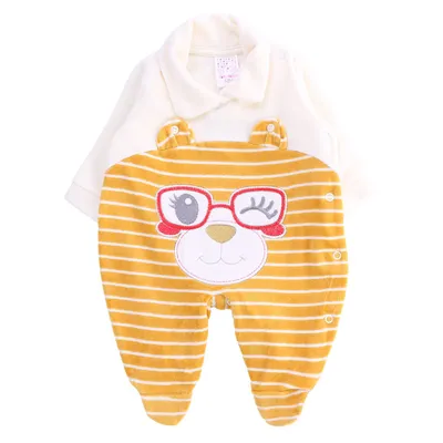 Macacão Longo Bebê Petutinha Plush Ursinho