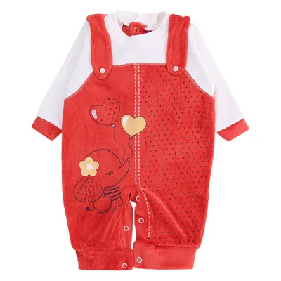 Macacão Longo Bebê Petutinha Plush Estampa Elefante