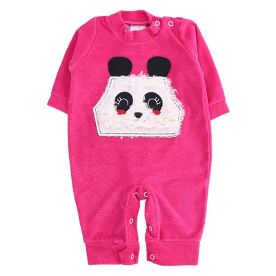 Macacão Longo Bebê Petutinha Plush Bordado Panda