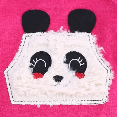 Macacão Longo Bebê Petutinha Plush Bordado Panda