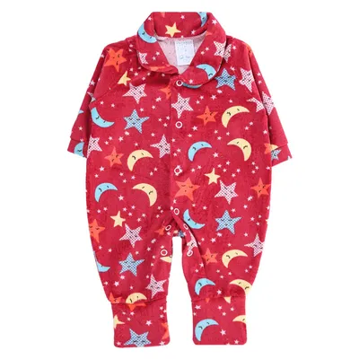 Macacão Longo Bebê Petutinha Plush Estampa Diversa