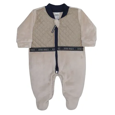 Macacão Longo Bebê Sonho Mágico Pala Com Detalhes